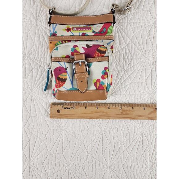Lily Bloom Colorful Birds Crossbody Bag Purse Multiple Pockets - Picture 3 of 7